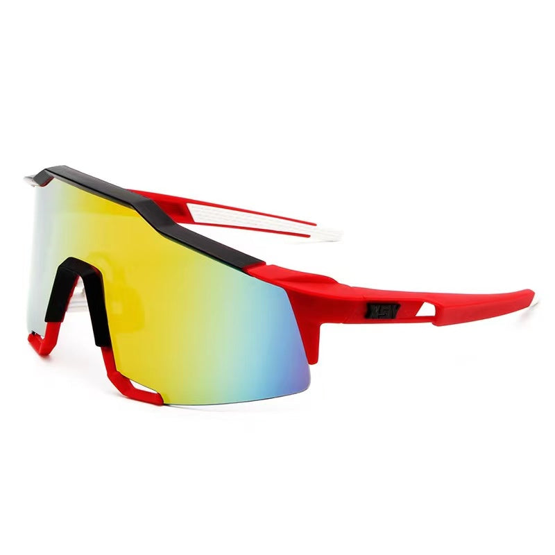 Big Red Frame Black Edge Red Mercury Sunglasses-A419