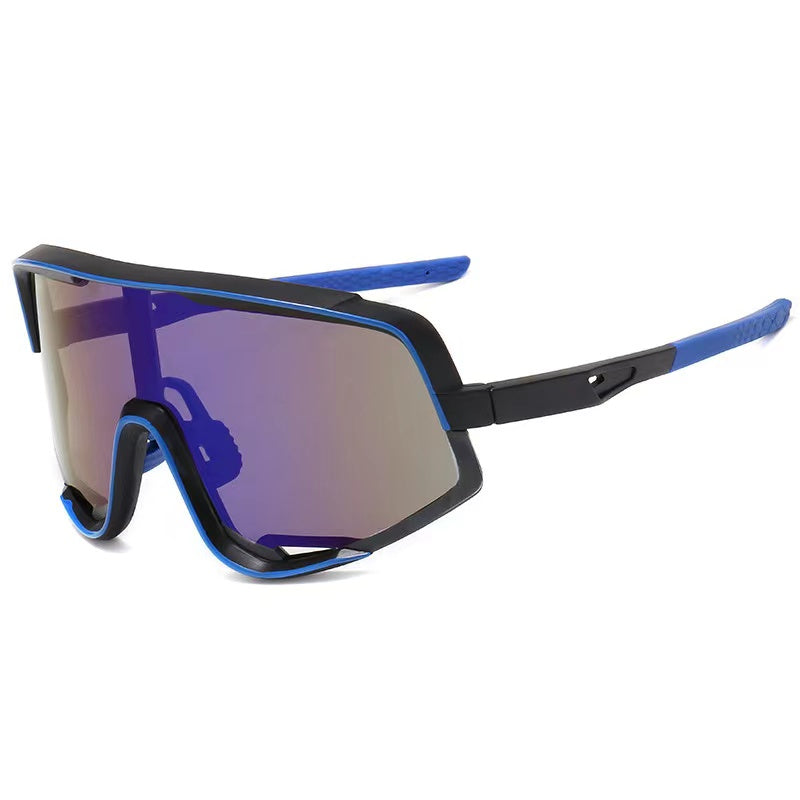 Black Frame， Blue Film Sunglasses-A424